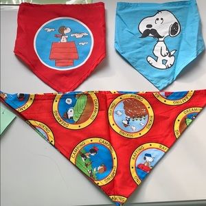 3 Snoopy dog bandanas